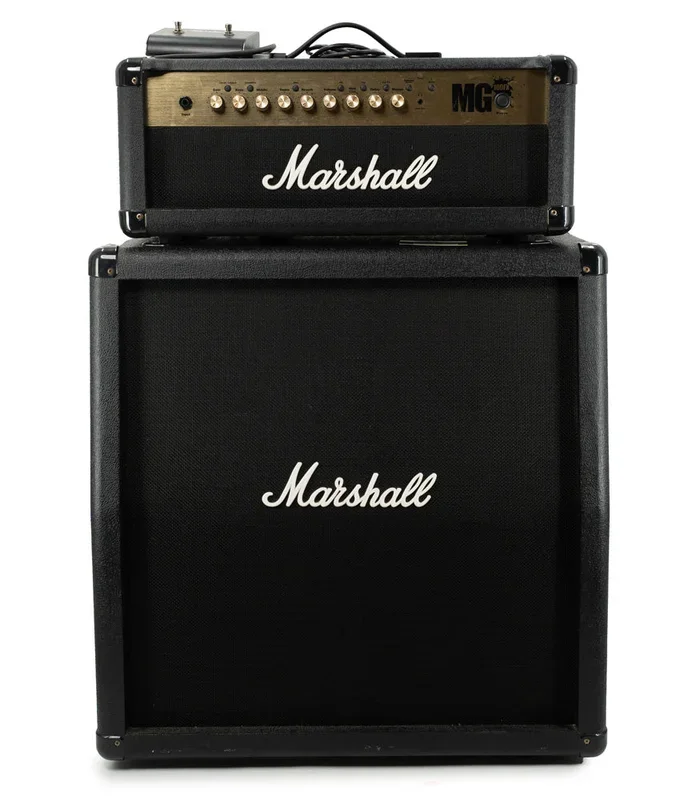 Pre-Owned Marshall MG Guitar Amplifier Half Stack with MG100HFX Head and MG4X12A Cabinet | Used
