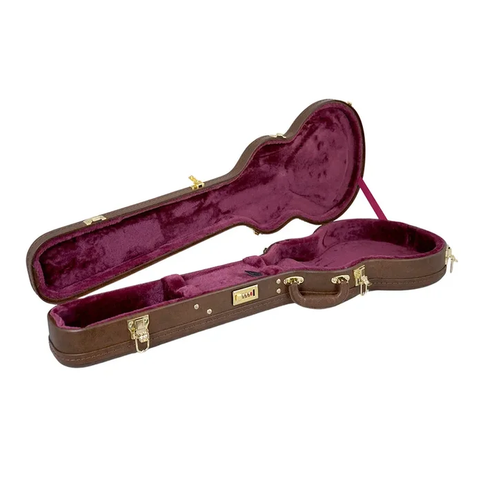 Premium LP Case – Brown w/ Red Plush Interior