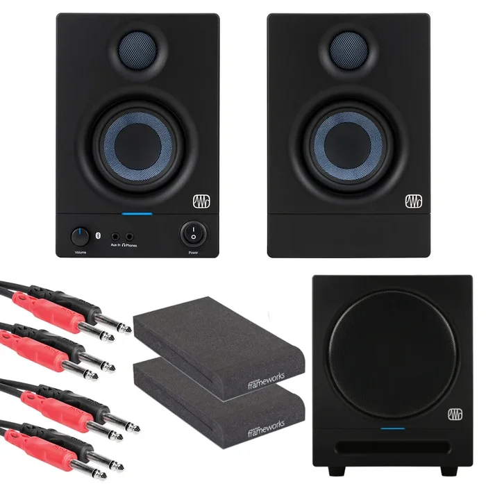 PreSonus Eris 3.5BT Powered Studio-Monitors (Pair) with Bluetooth SUB PAK