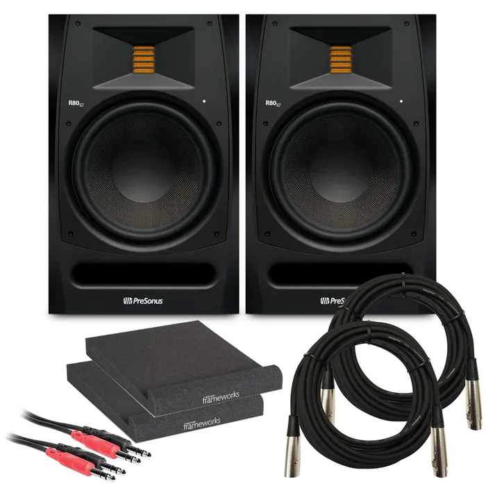 PreSonus R80 V2 8″ Powered Studio Monitor STUDIO PAK