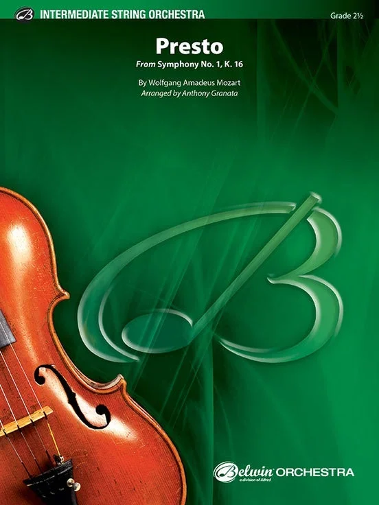 Presto from Symphony No. 1, K. 16 (Mozart arr. Granata) for String Orchestra