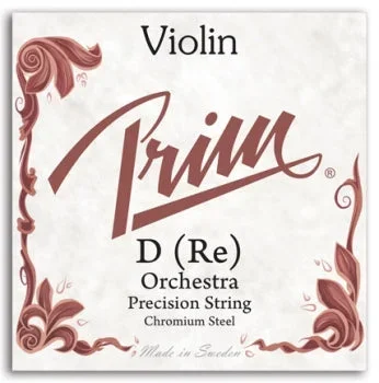 Prim Violin D String – 4/4 – Heavy Gauge (Chrome-Wound Solid Steel)