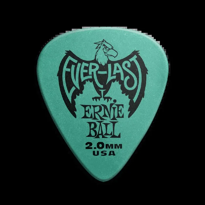 Pua de guitarra Ernie Ball de 2.00mm color teal Everlast – Cada una
