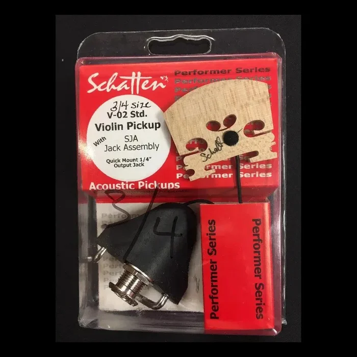 Puente para pastilla de violín Schatten de tamaño 3/4 con conjunto de conector