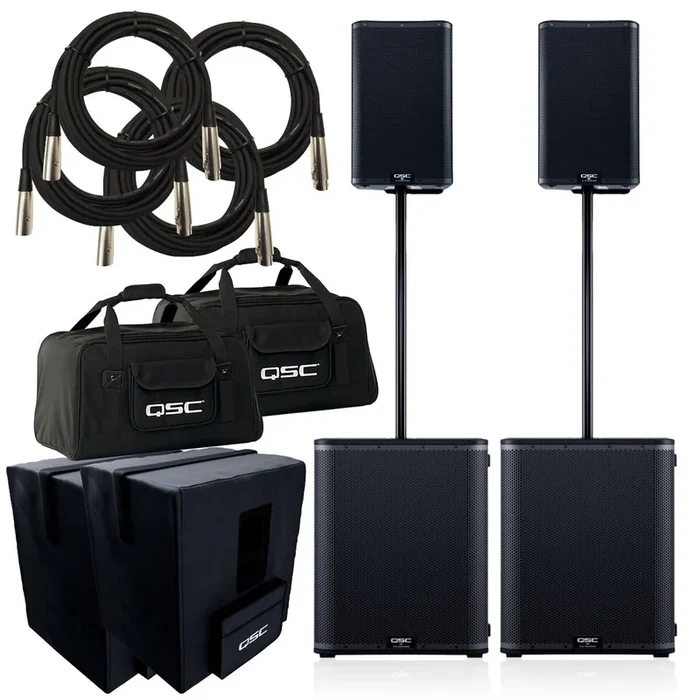 QSC K10.2 Powered Speaker with KS118 Subwoofer STAGE RIG