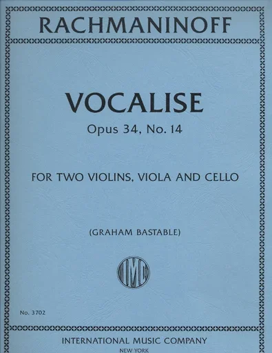Rachmaninoff, Sergei (Bastable, editor): Vocalise, Op. 34 No. 14 (string quartet) score and parts