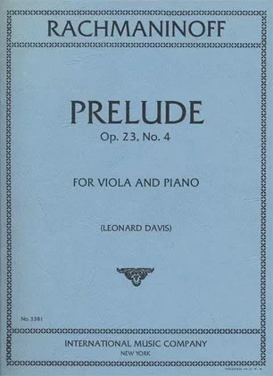 Rachmaninoff, Sergei: Prelude Op.23 No. 4 (viola & piano)
