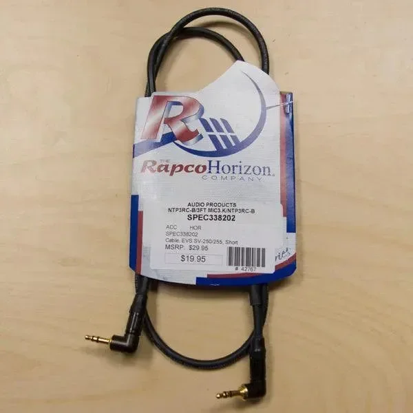 RapcoHorizon Câble mini-prise stéréo à angle droit de 3 pieds pour Yamaha SV250/SV255
