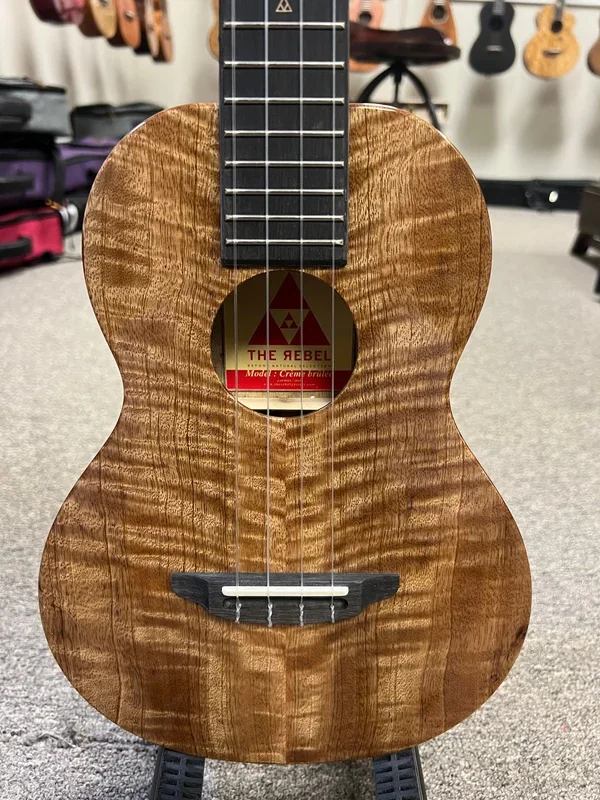 Rebel Creme Brulee Solid Mango Tenor Ukulele w/Case – Rebel Mango Slim Tenor