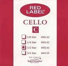 Red Label Cello Single String – C String (1/2 Size)