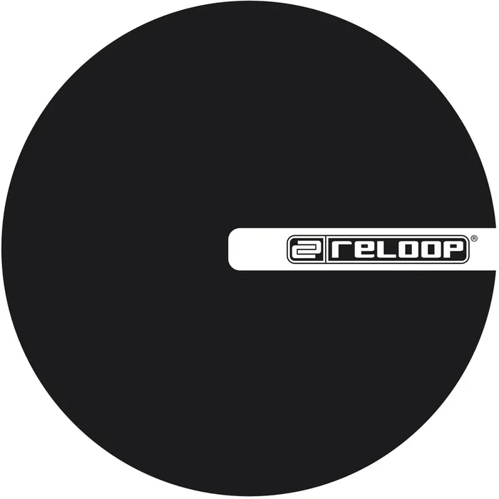 Reloop LIPMAT-RELOOP Slipmat for DJ Turntablism, Black with Logo