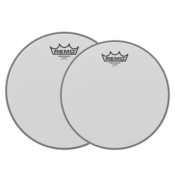 Remo 12/14″ Ambassador Coated Drumhead (2 Pack Bundle)