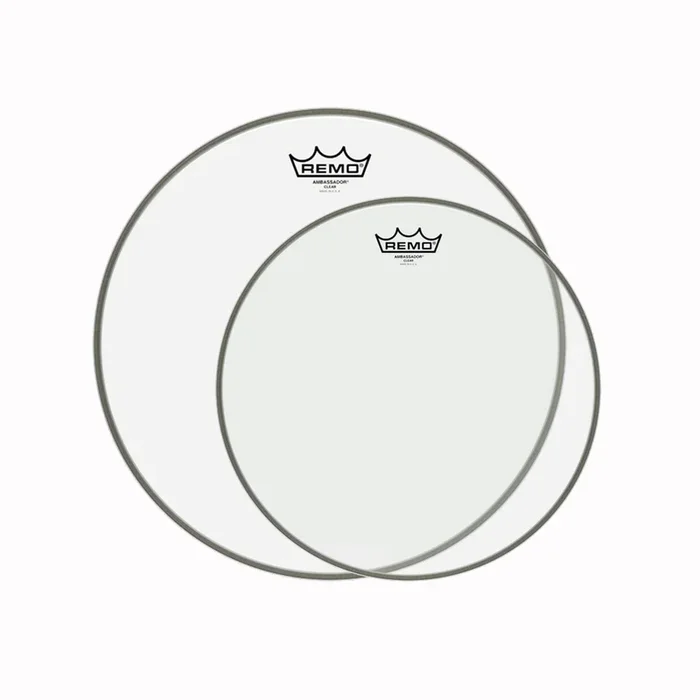 Remo 13/16″ Ambassador Clear Drumhead (2 Pack Bundle)