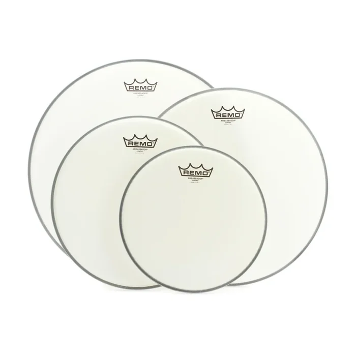 Remo Ambassador Coated 4-Piece Tom Pack – 10″, 12″, 14″, & 16″