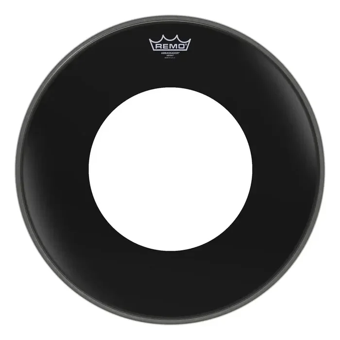 Remo Ambassador Ebony Bass Drumhead 20″ w/10″ Center Hole