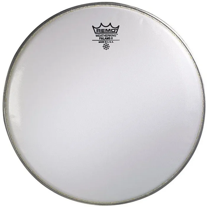 Remo Falams II Batter, Crimped, Smooth White, 14-inch