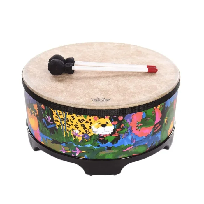 Remo Kids Percussion 8×16 Gathering Drum Fabric Rain Forest
