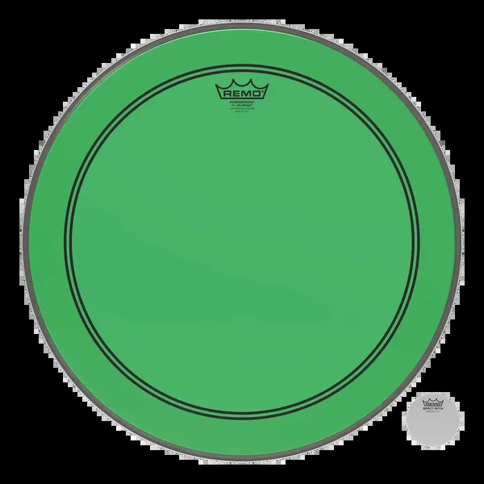 Remo Powerstroke P3 Colortone Green Bass Drumhead | 20″