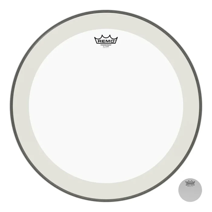 Remo Powerstroke P4 Clear Bass Drumhead 20″ w/Impact Patch
