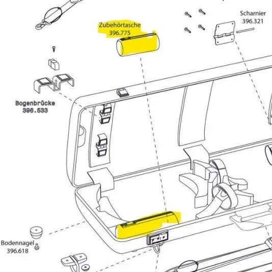 Replacement Accessory Pouch for GEWA Idea Double Case