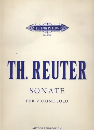 Reuter: Sonata for Solo Violin