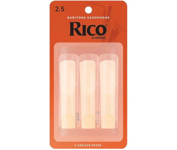 Rico by D’Addario Reeds – Bari Sax #2.5 – 3-pack