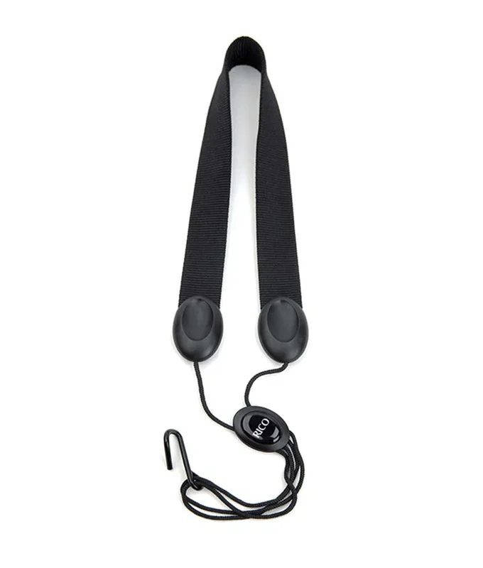 Rico by D’Addario Soprano/Alto Saxophone Neck Strap – Black Nylon