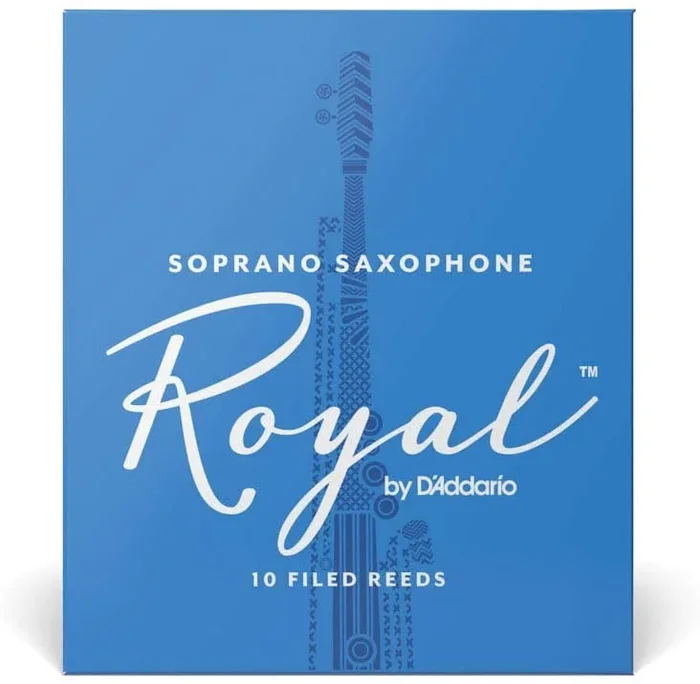 Rico Royal Soprano Saxophone Reeds, Strength 3.0, 10-pack
