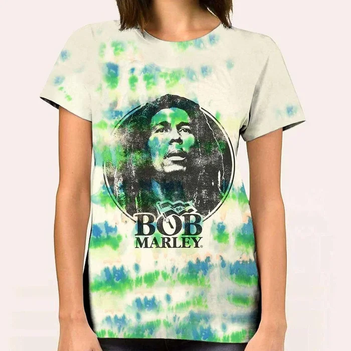 Rock Off Bob Marley Unisex T-Shirt | Black & White Logo | X-Large