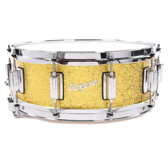 Rogers 5×14 Dyna-Sonic Classic Snare Drum Gold Sparkle Lacquer