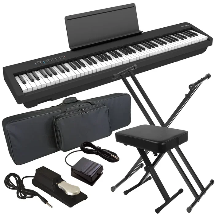 Roland FP-30X Digital Piano – Black STAGE ESSENTIALS BUNDLE