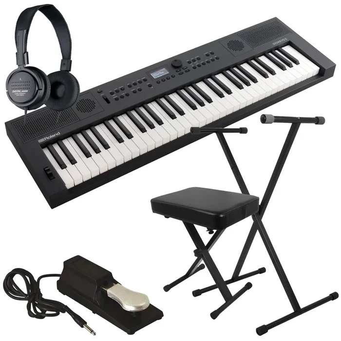 Roland GoKeys 5 Music Creation Keyboard – Graphite KEY ESSENTIALS BUNDLE