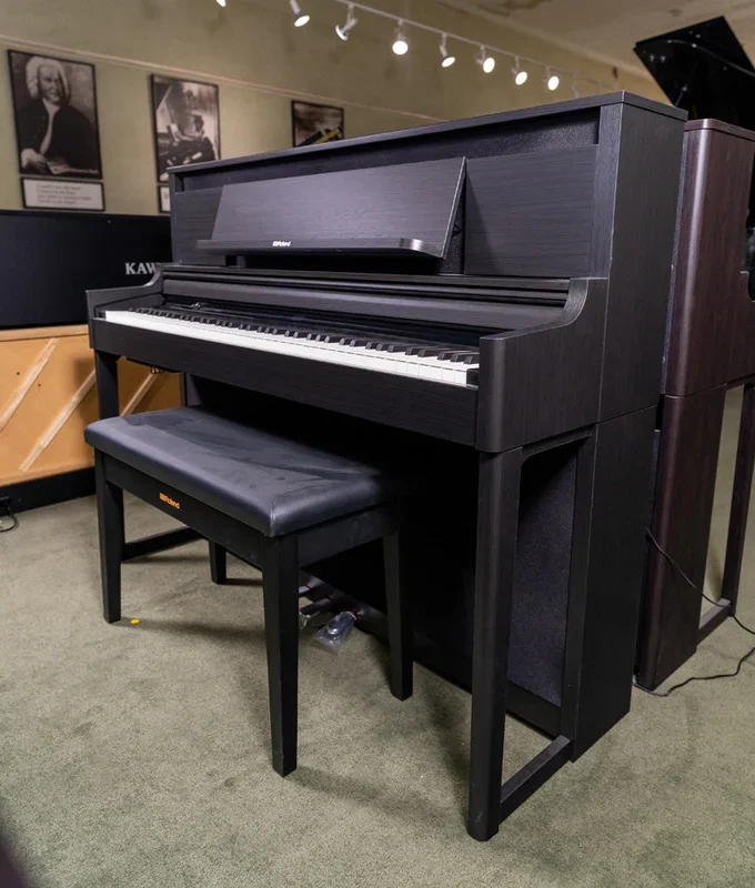 Roland LX-6 Digital Upright Piano w/ Bench and Stand – Charcoal Black | Used