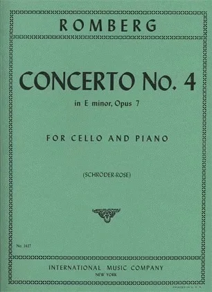 Romberg (Schroder & Rose): Concerto No.4 in E minor, Op.7 (cello & piano)