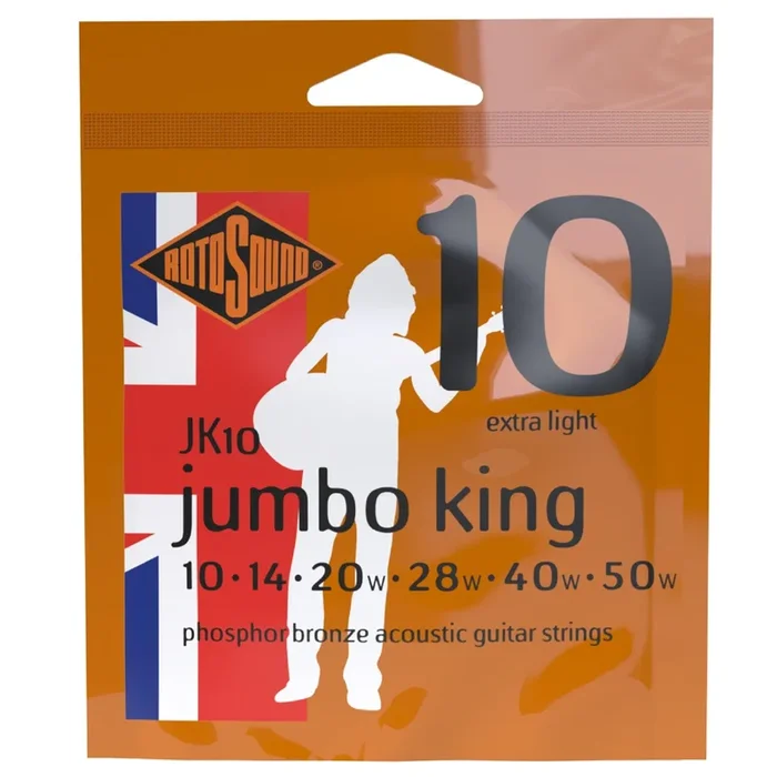 Rotosound Jumbo King JK10 Phosphor Bronze Acoustic Strings – 10-50