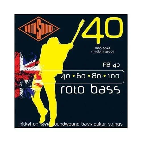 Rotosound RB40 Rotobass Nickel Roundwound Bass Strings 40-100