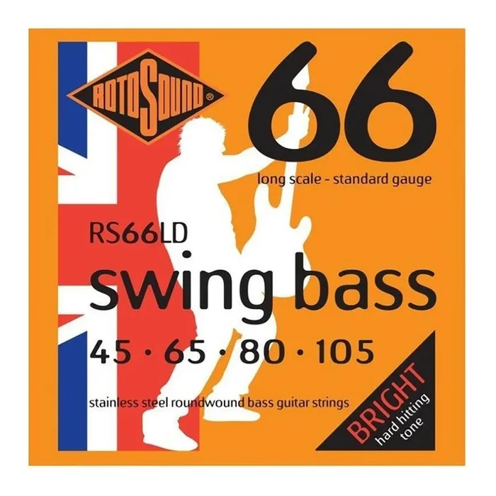 Rotosound RS66LD – Swing Bass Stainless Steel 45 -105 Bass Guitar Strings