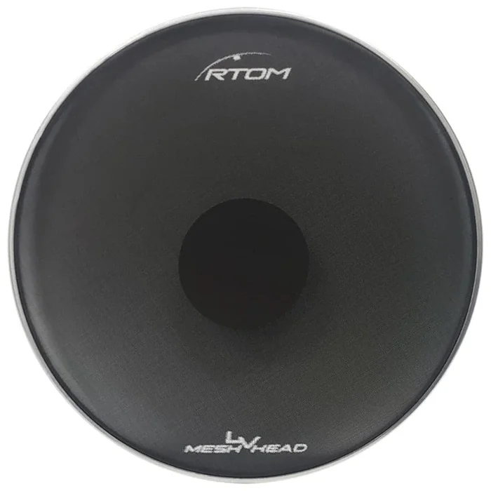 RTOM Black Mesh Bass Drumhead 22″