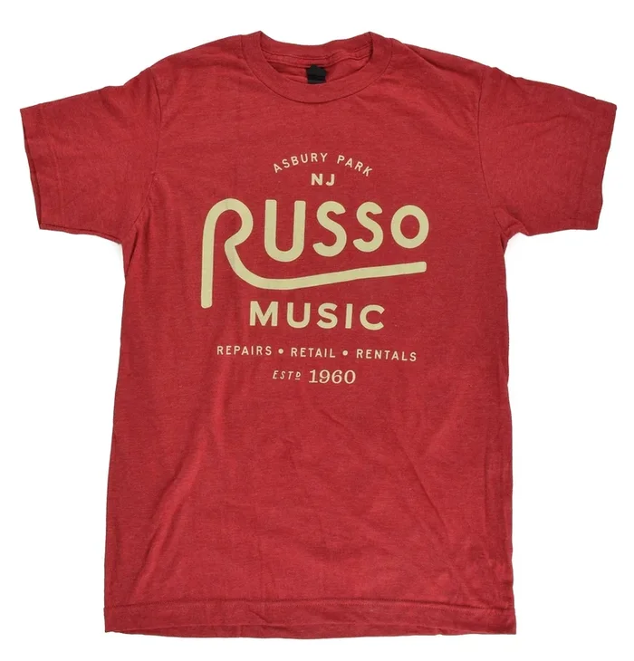 Russo Music ‘Asbury Park 1960 Logo’ T-Shirt – Heather Red