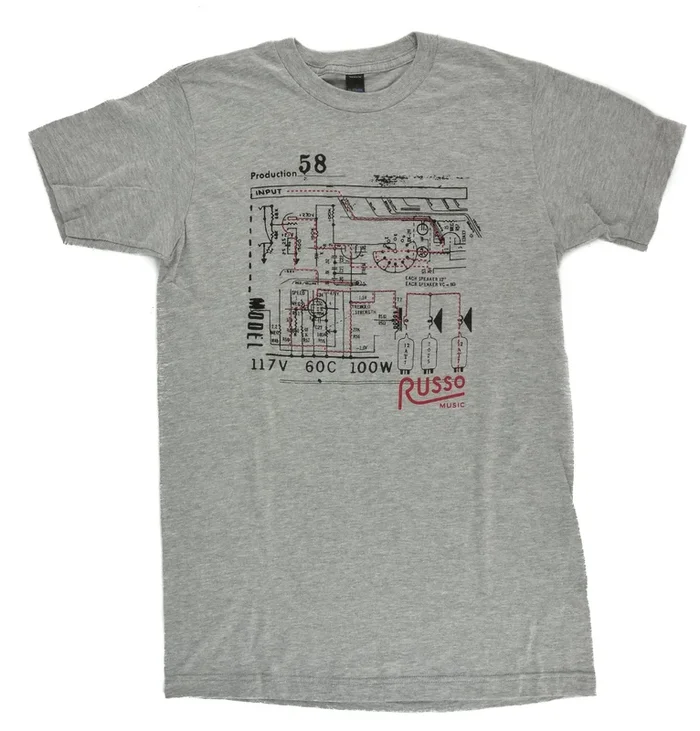 Russo Music ‘Schematic’ T-Shirt – Heather Grey