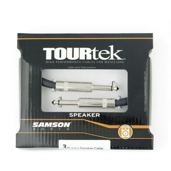 Samson SATSQ3 3-Feet Speaker Cable with 1/4-Inch Connectors
