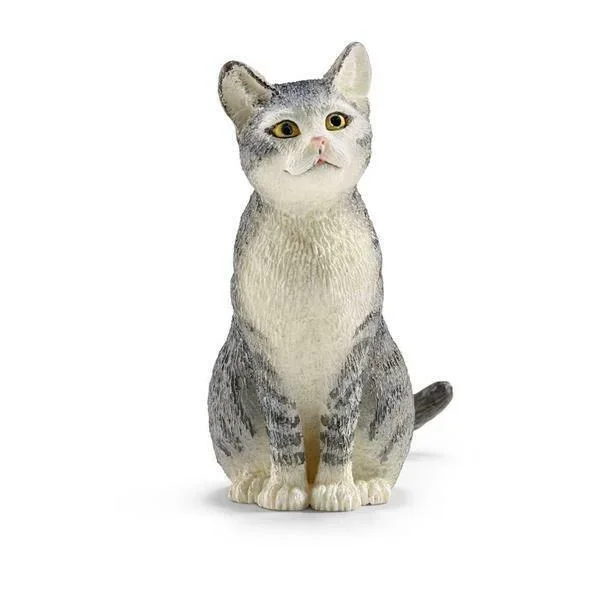 Schleich silver tabby cat