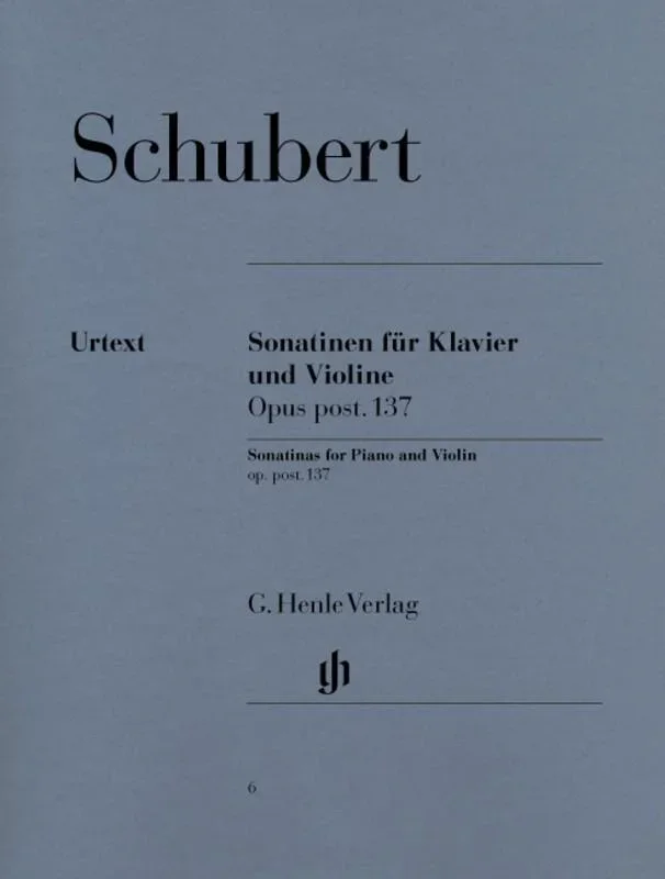Schubert, 3 Sonatinas for Violin and Piano (Henle)