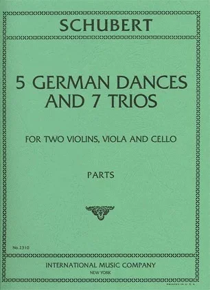Schubert, F.: 5 German Dances and 7 Trios Op.90 for string quartet (parts)