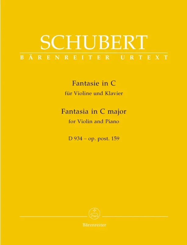 Schubert, Franz: Fantasia in C Major D934, Op.159 (Violin & Piano) Barenreiter Urtext