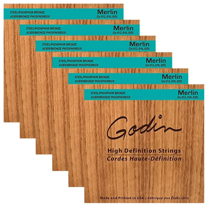 Seagull Merlin High-Definition Strings 12-25 (6 Pack Bundle)