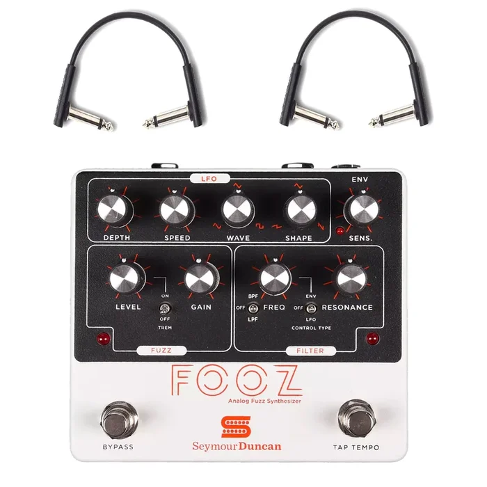 Seymour Duncan Fooz Analog Fuzz Synthesizer Pedal w/RockBoard Flat Patch Cables Bundle