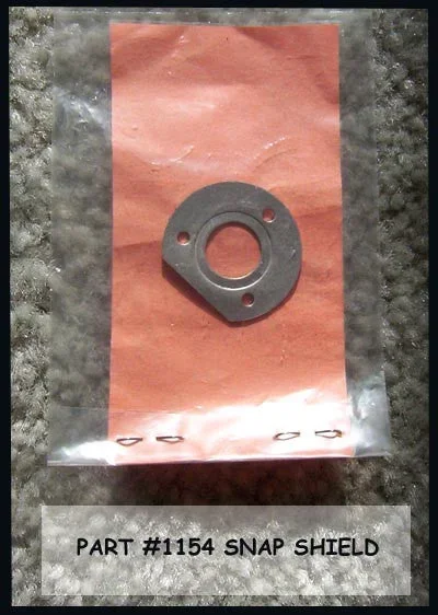 Shield for metal snap fastener #1154