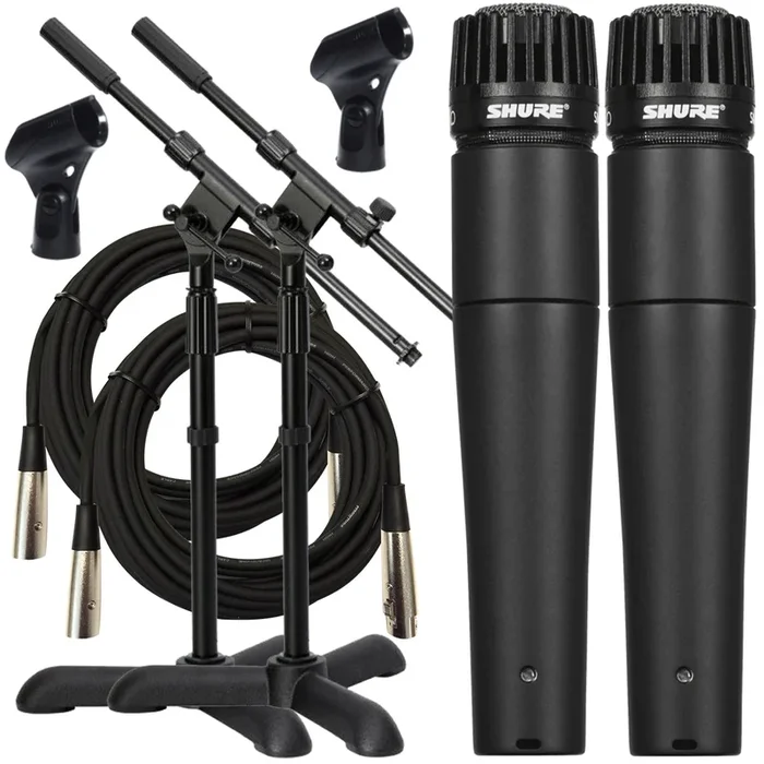 Shure SM57-LC Dynamic Instrument Microphone TWIN INSTRUMENT PAK
