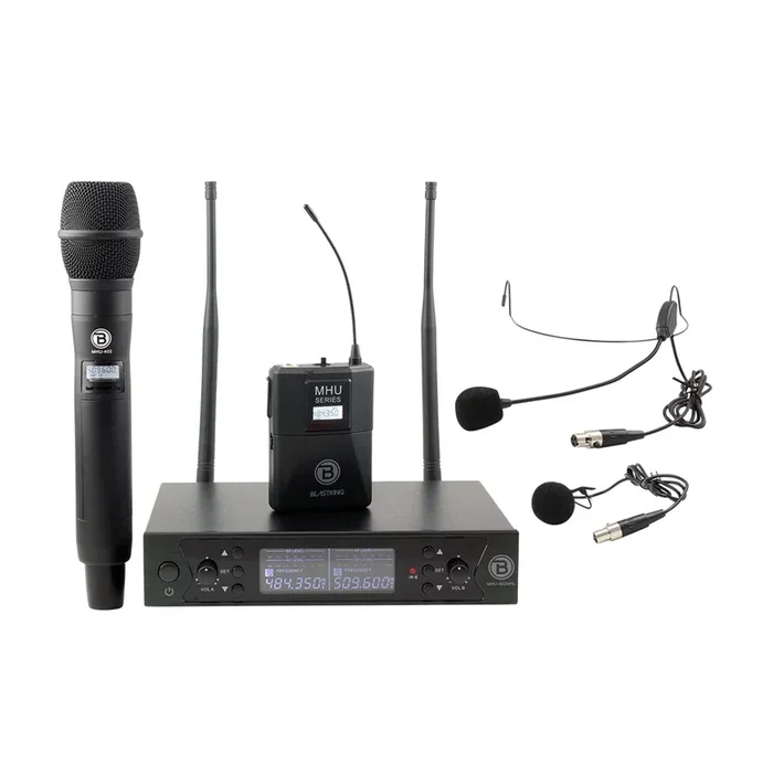 Sistema de micrófono inalámbrico combinado Dual UHF Blastking – MHU-402MHL